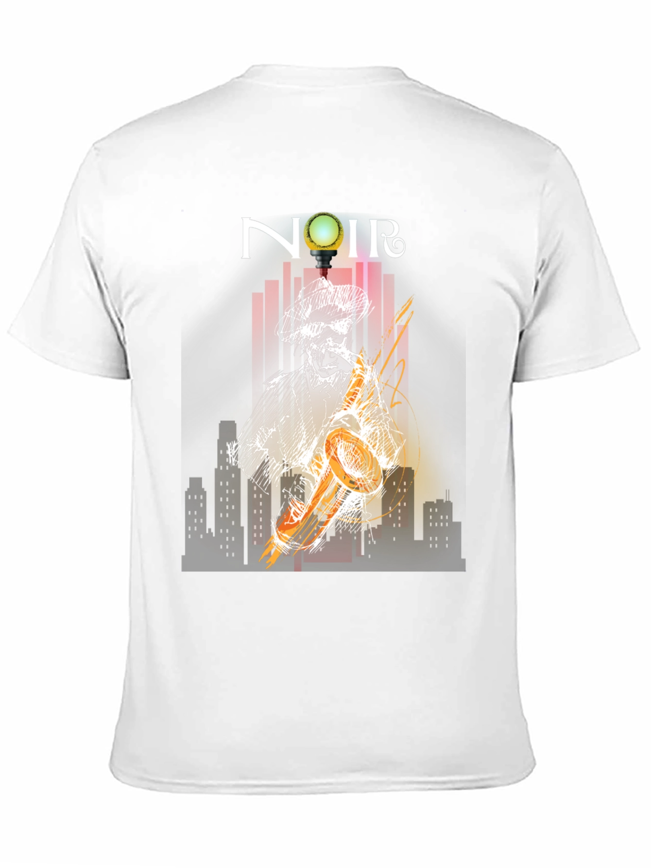 Noir Saxophone Graphic Tee - Cool Musician T-Shirt