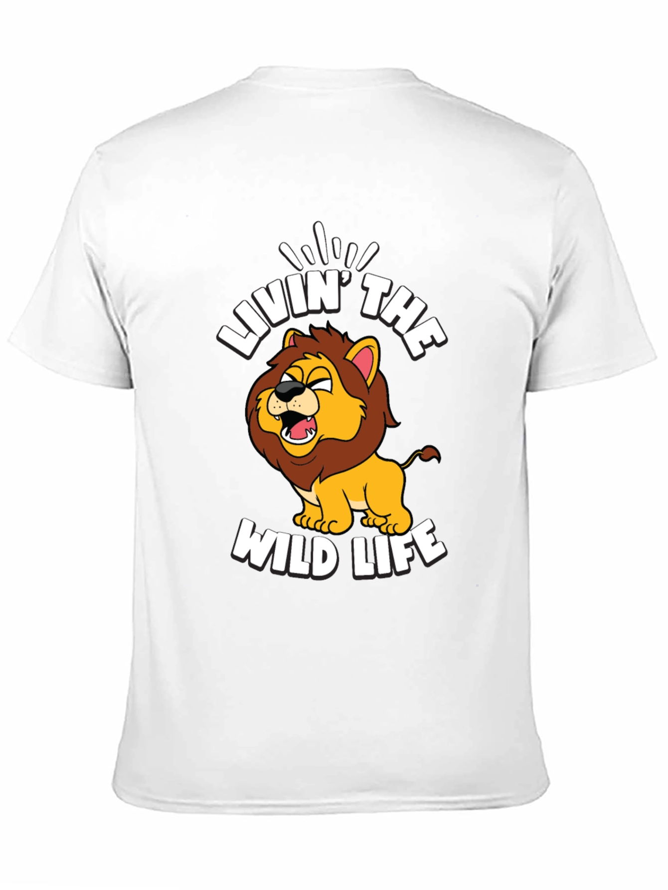 Livin the Wild Life Lion Graphic Tee - Black