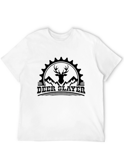 Deer Slayer Graphic Tee - Mountain Hunter T-Shirt