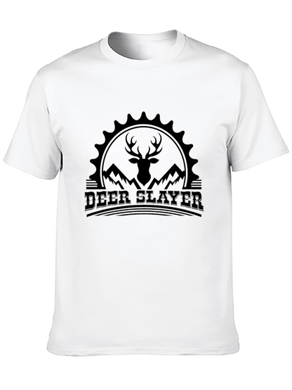 Deer Slayer Graphic Tee - Mountain Hunter T-Shirt