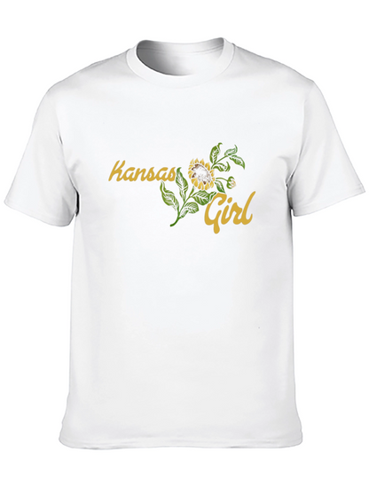 Kansas Girl Sunflower Graphic T-Shirt