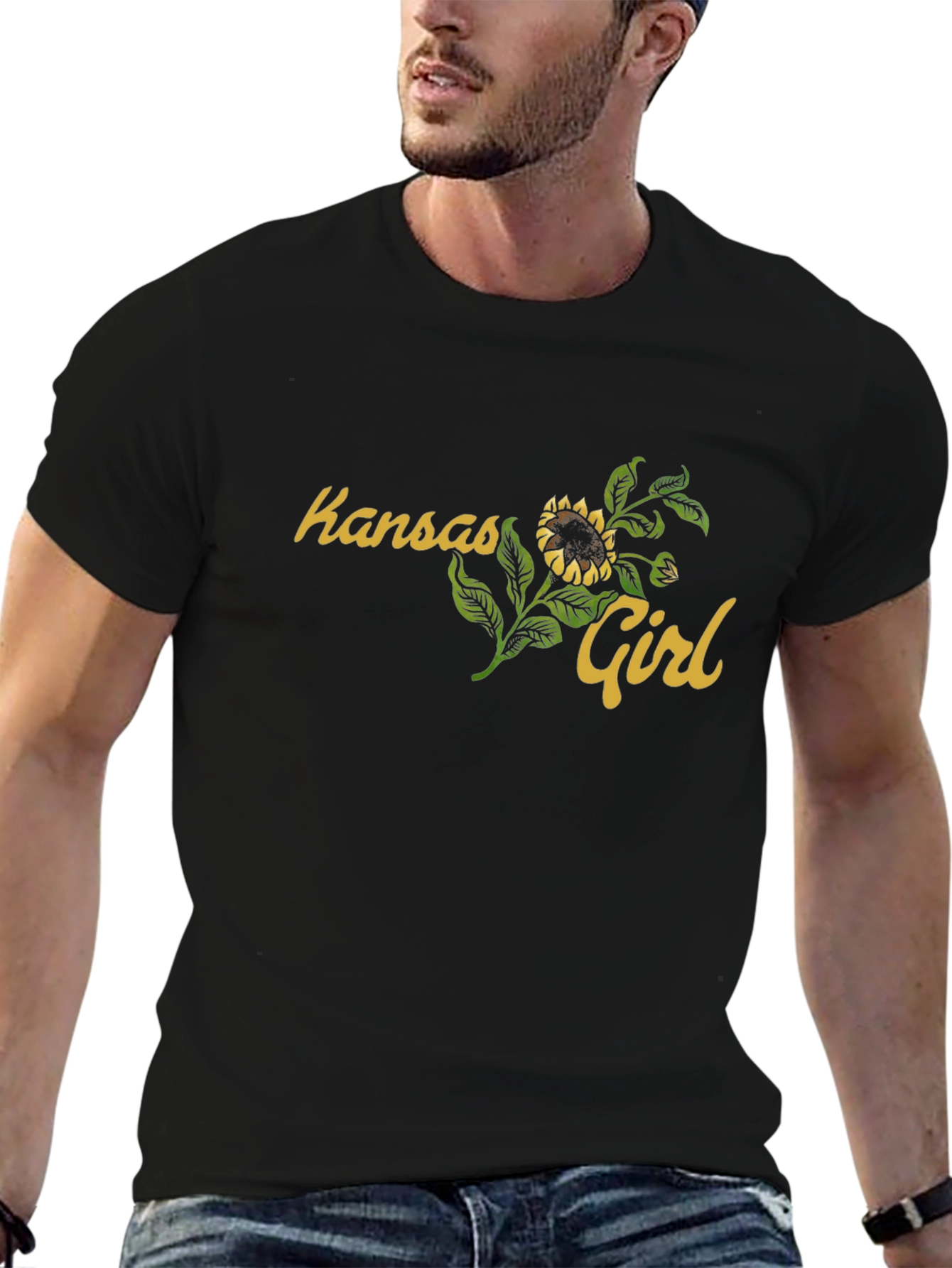 Kansas Girl Sunflower Graphic T-Shirt