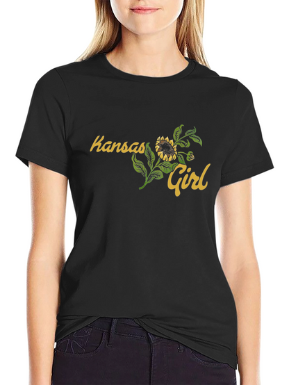 Kansas Girl Sunflower Graphic T-Shirt