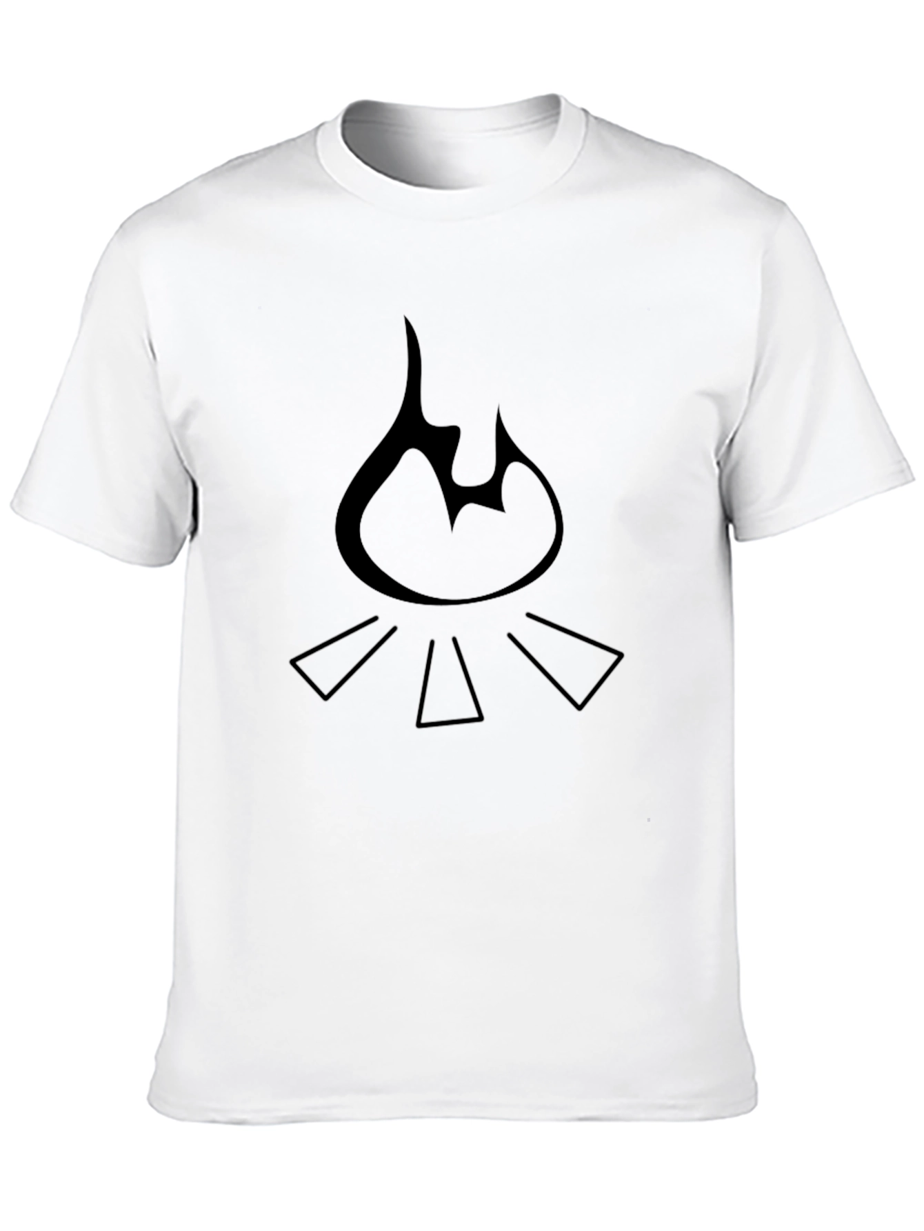 Campfire Graphic Tee - Black Cotton Comfort