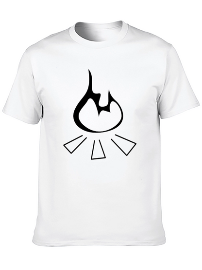 Campfire Graphic Tee - Black Cotton Comfort