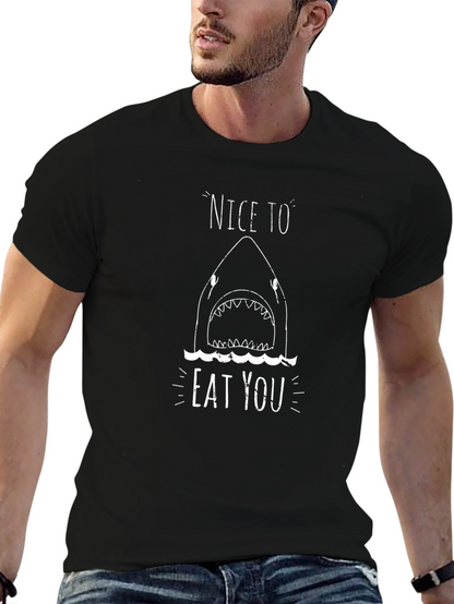 Nice To Eat You Shark Graphic T-Shirt