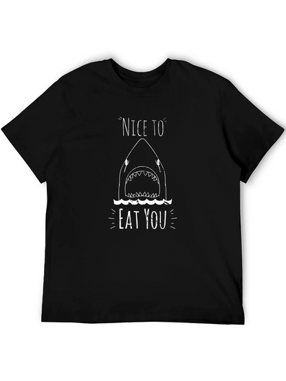 Nice To Eat You Shark Graphic T-Shirt