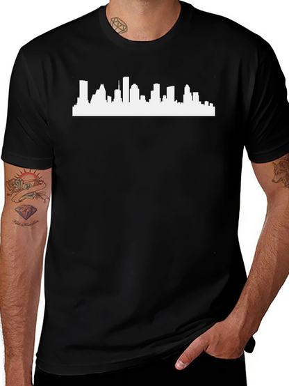 City Skyline Graphic Tee - Black