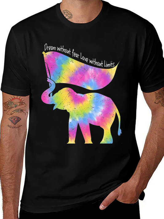 Tie Dye Elephant T-Shirt - Dream Without Fear