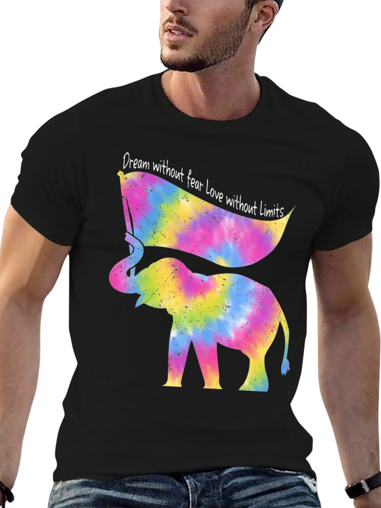 Tie Dye Elephant T-Shirt - Dream Without Fear