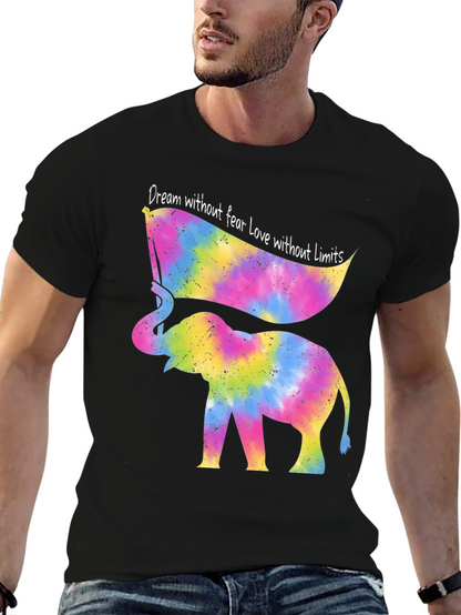 Tie Dye Elephant T-Shirt - Dream Without Fear