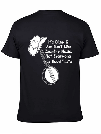 Funny Country Music T-Shirt with Banjo & Cowboy Hat