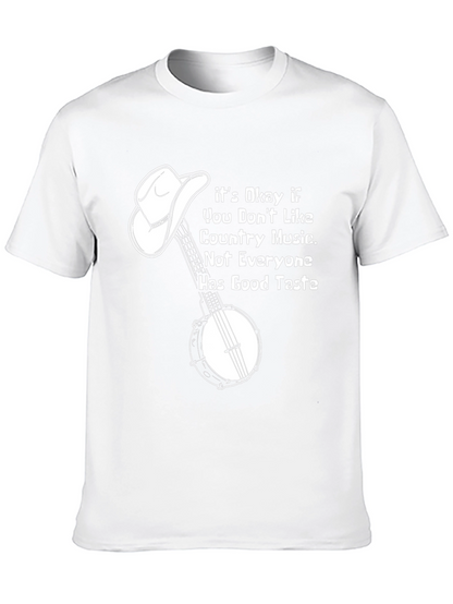 Funny Country Music T-Shirt with Banjo & Cowboy Hat