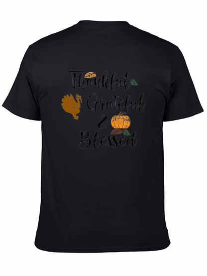 Thankful Grateful Blessed Thanksgiving T-Shirt