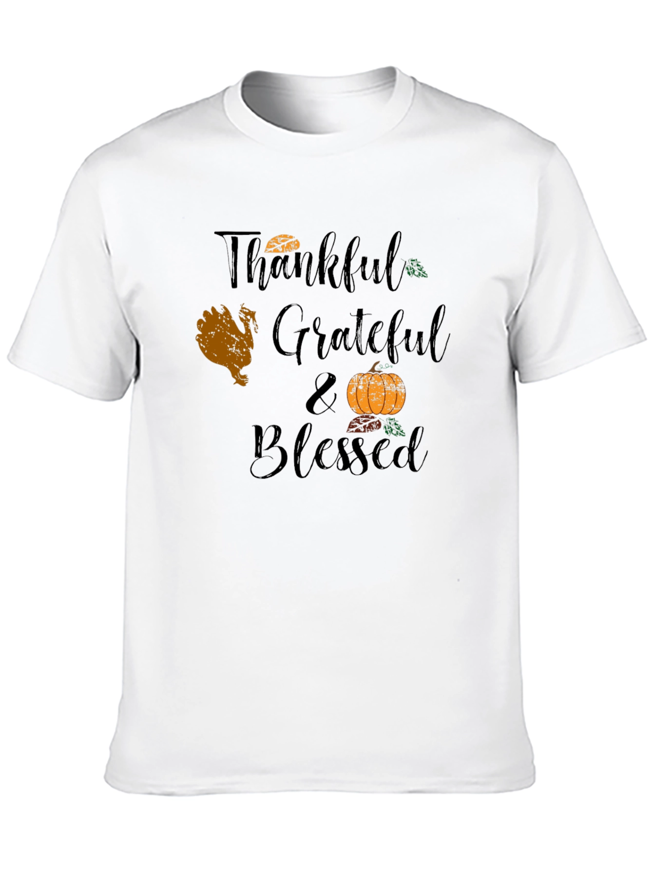 Thankful Grateful Blessed Thanksgiving T-Shirt