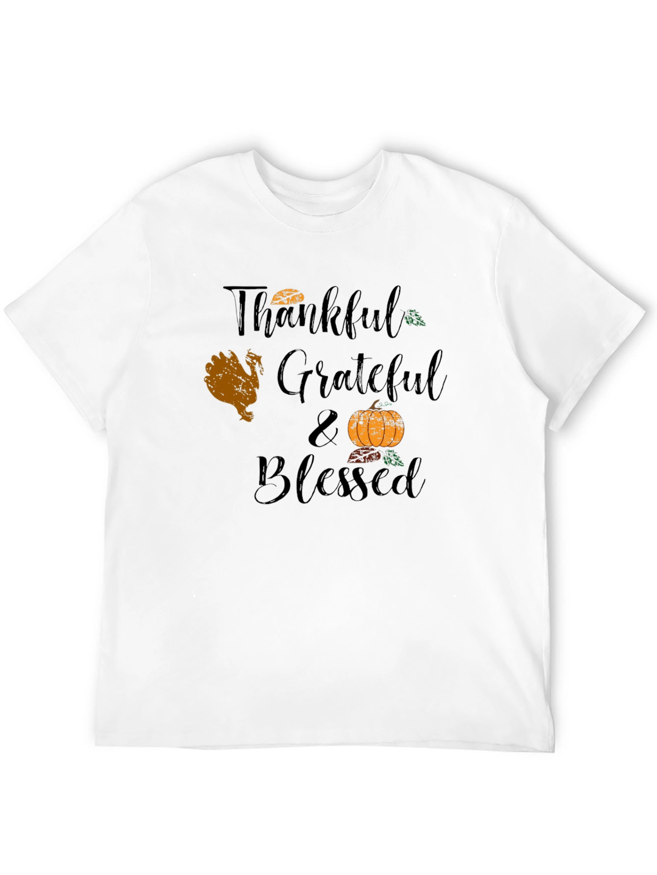 Thankful Grateful Blessed Thanksgiving T-Shirt
