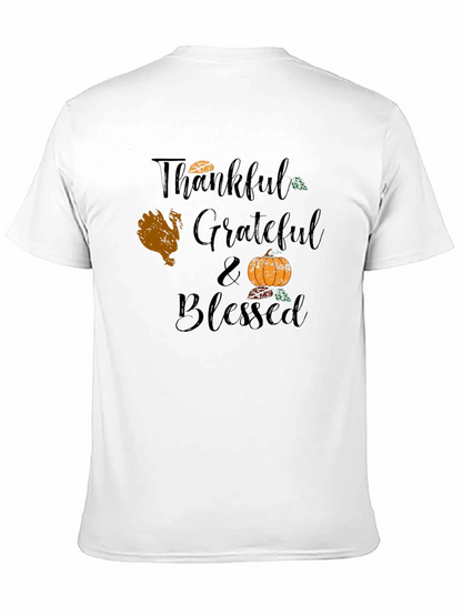 Thankful Grateful Blessed Thanksgiving T-Shirt