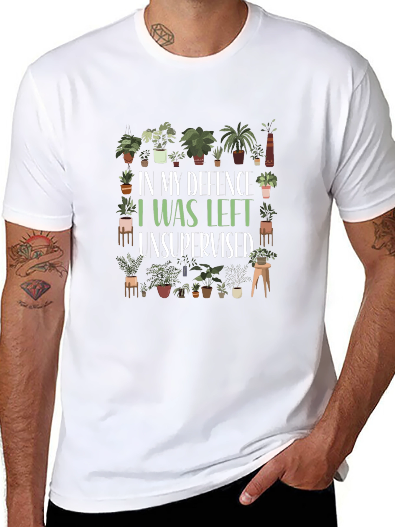 Funny Plant Lover T-Shirt - In My Defence Unsupervised