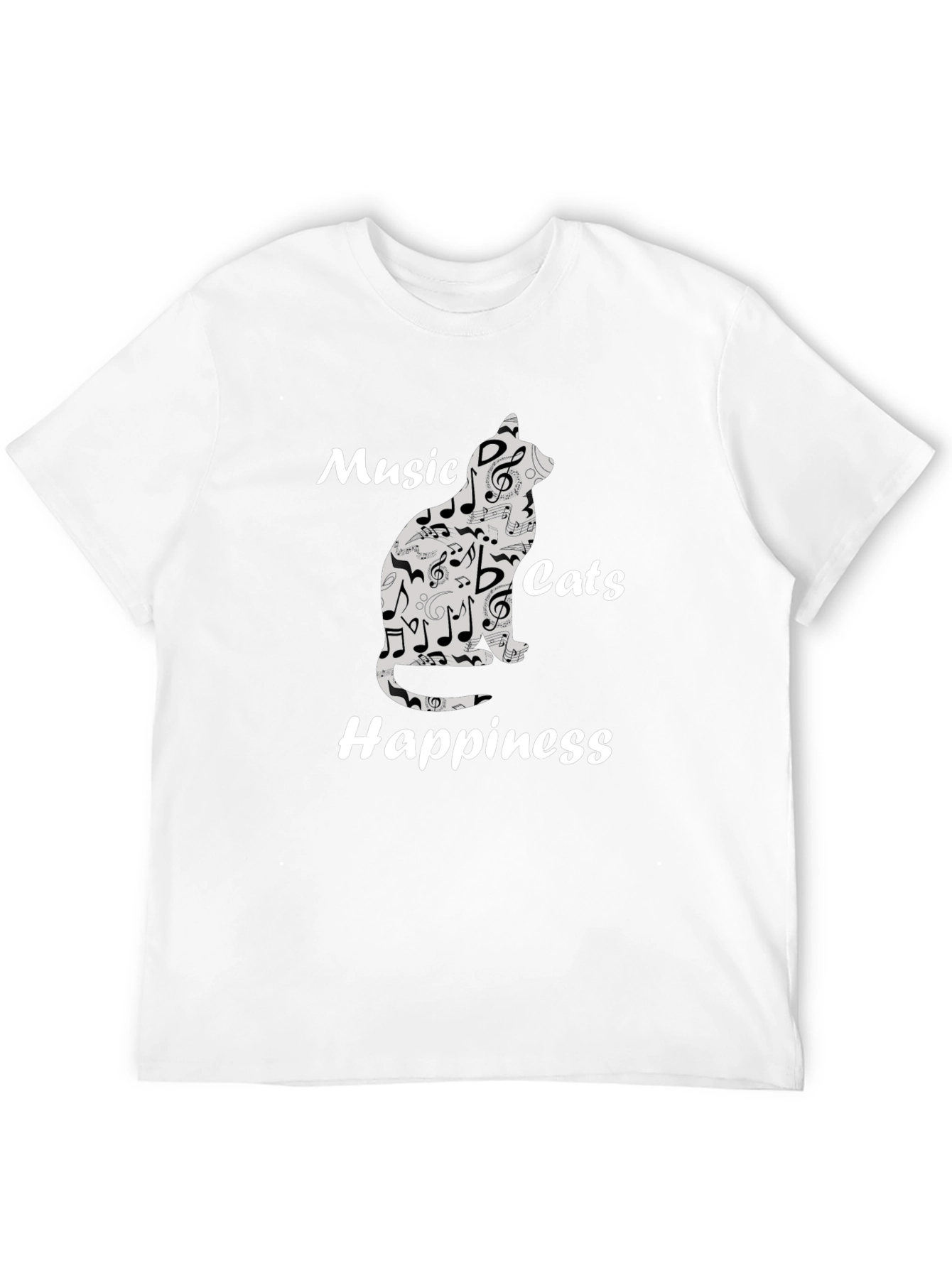 Music Cats Happiness Graphic Tee