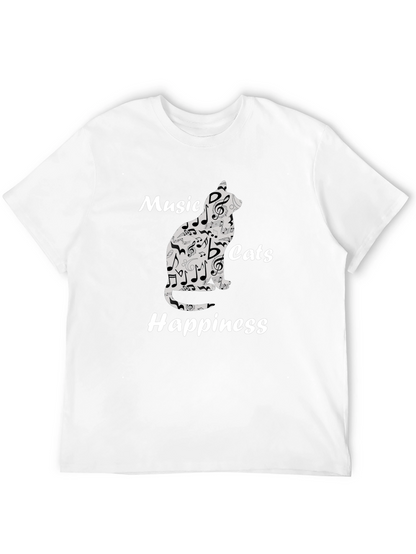 Music Cats Happiness Graphic Tee