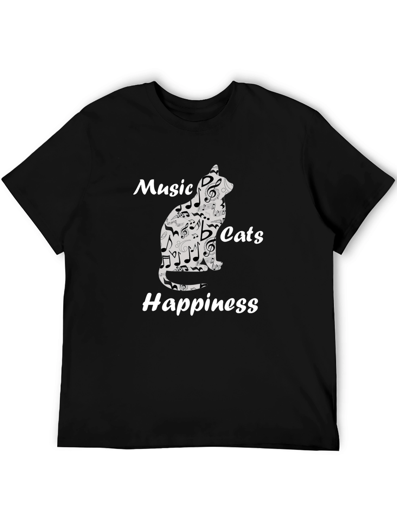 Music Cats Happiness Graphic Tee