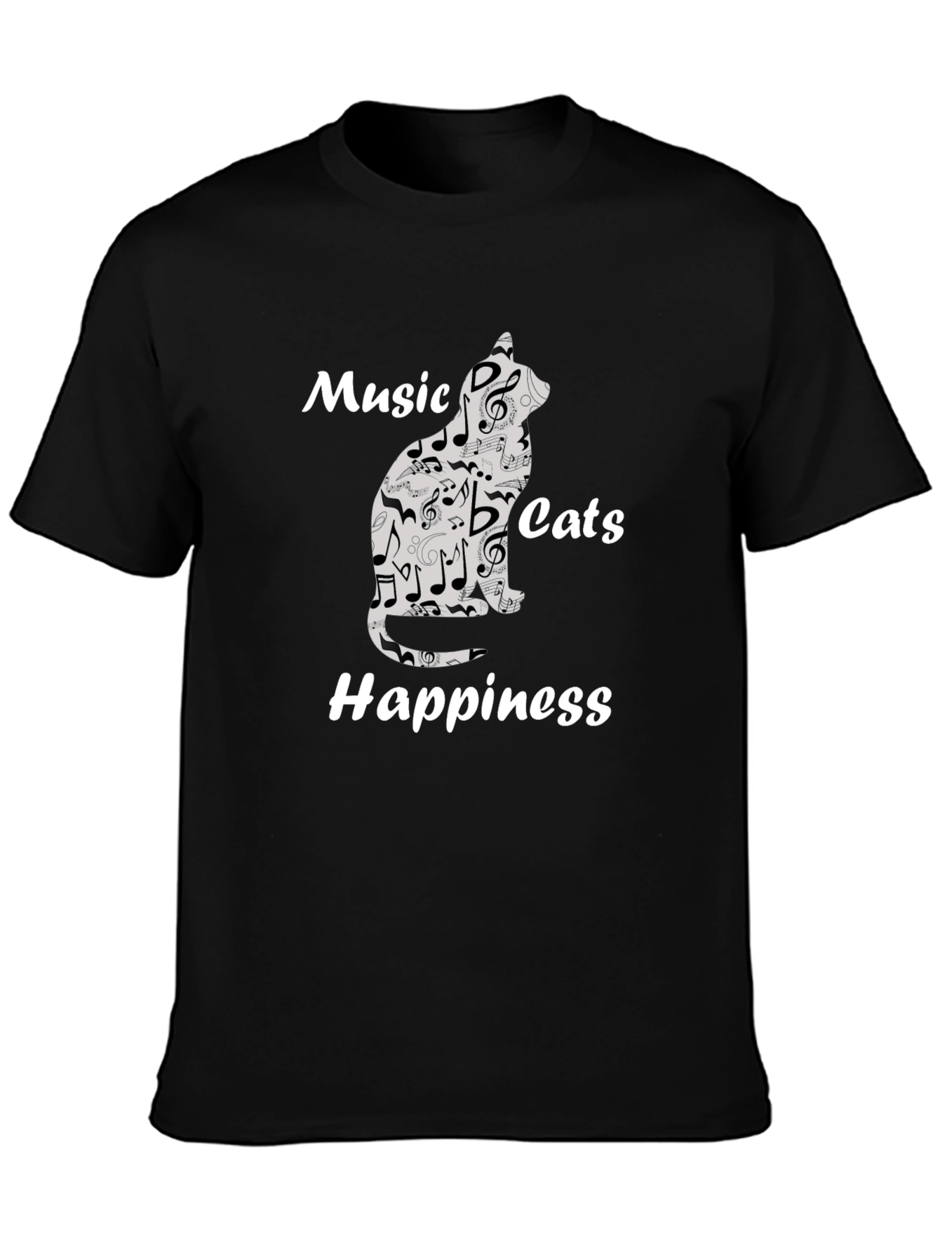 Music Cats Happiness Graphic Tee