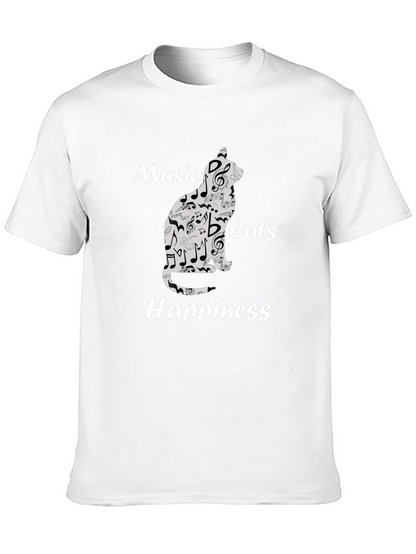 Music Cats Happiness Graphic Tee