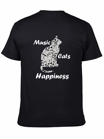 Music Cats Happiness Graphic Tee
