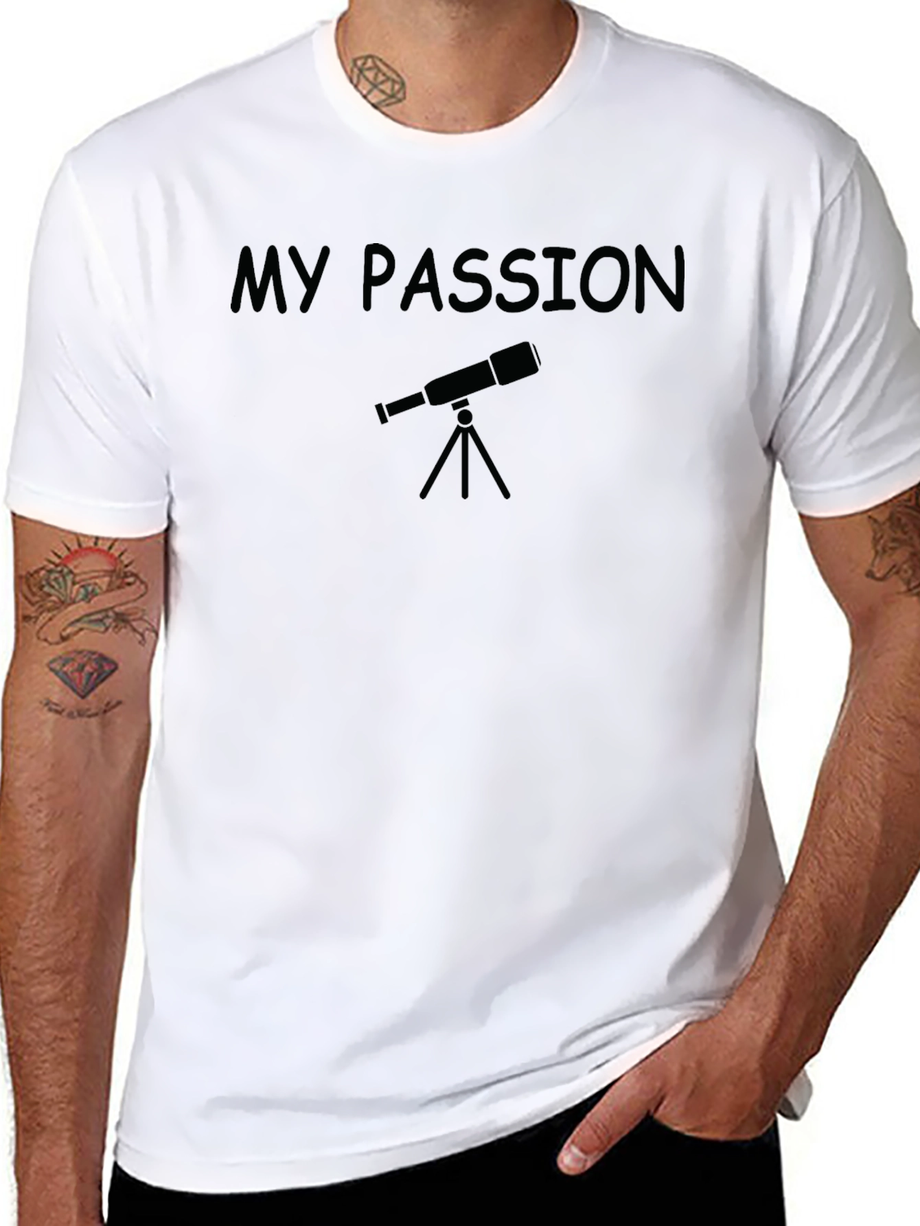 My Passion Astronomy Telescope Black T-Shirt