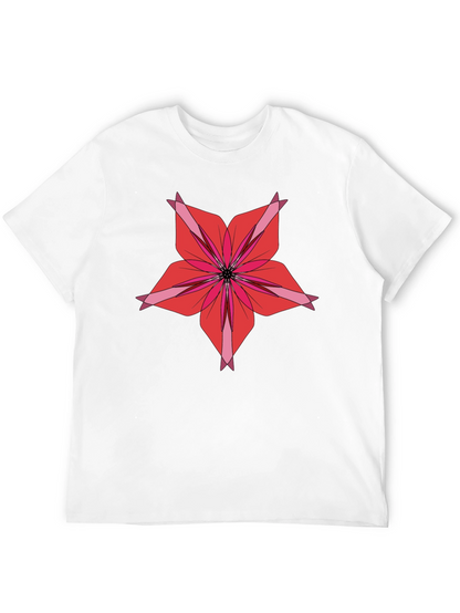 Floral Graphic Print Black T-Shirt