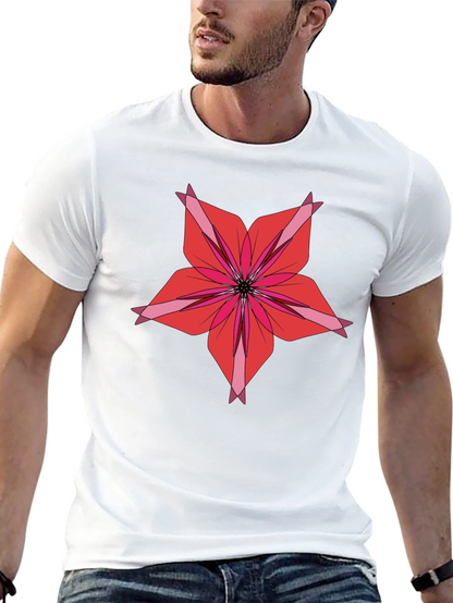 Floral Graphic Print Black T-Shirt