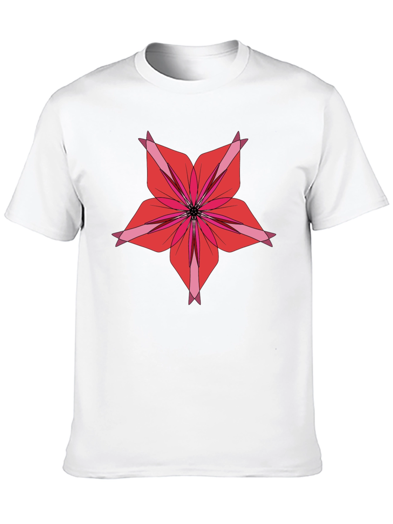 Floral Graphic Print Black T-Shirt