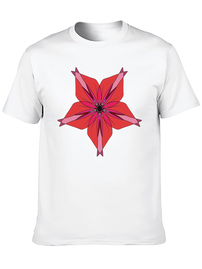 Floral Graphic Print Black T-Shirt