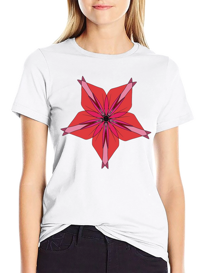 Floral Graphic Print Black T-Shirt