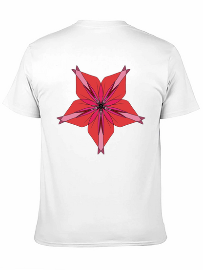 Floral Graphic Print Black T-Shirt
