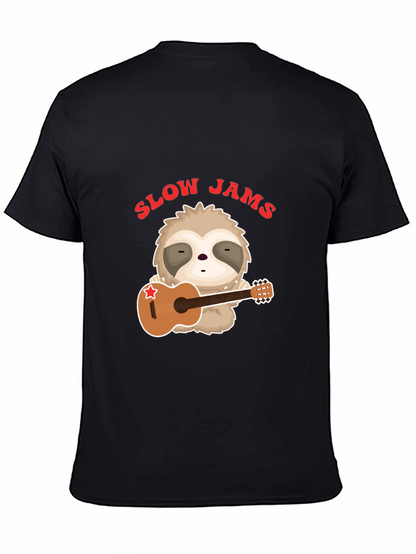 Slow Jams Sloth Graphic T-Shirt - Music Lover Tee