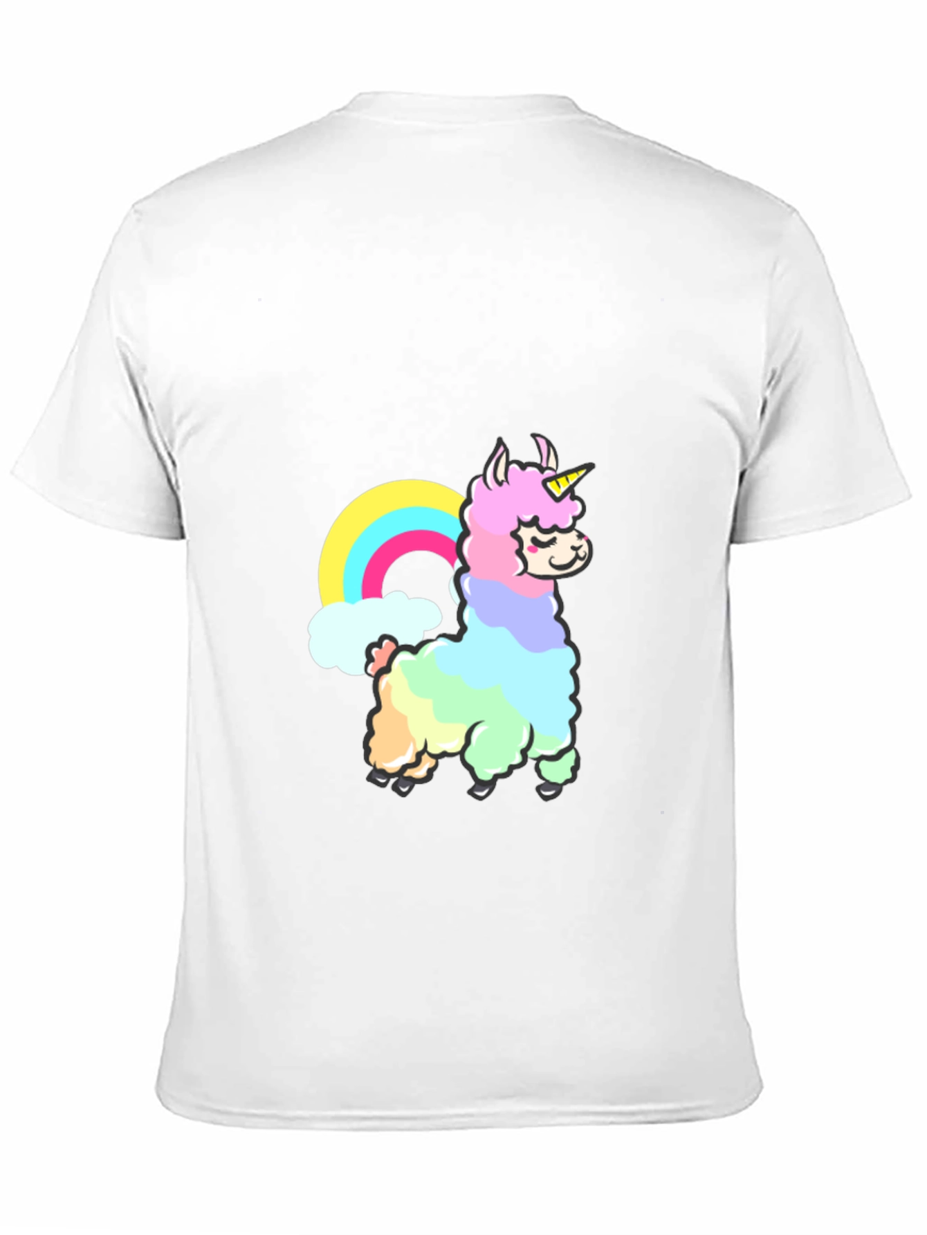 Rainbow Llama Unicorn Graphic T-Shirt