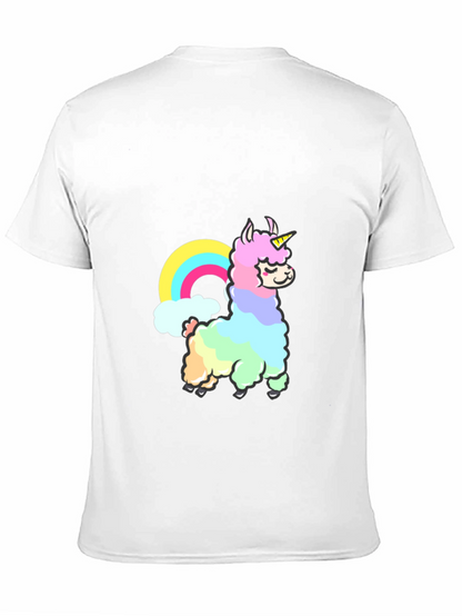 Rainbow Llama Unicorn Graphic T-Shirt