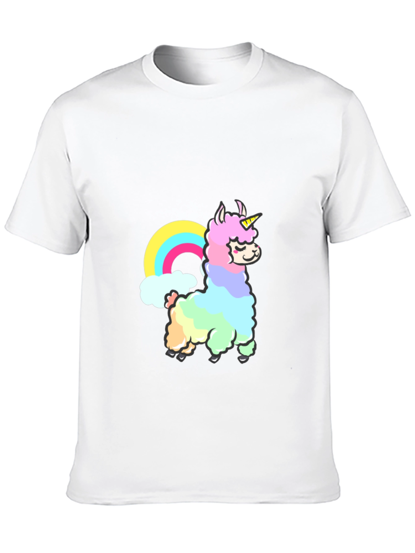 Rainbow Llama Unicorn Graphic T-Shirt