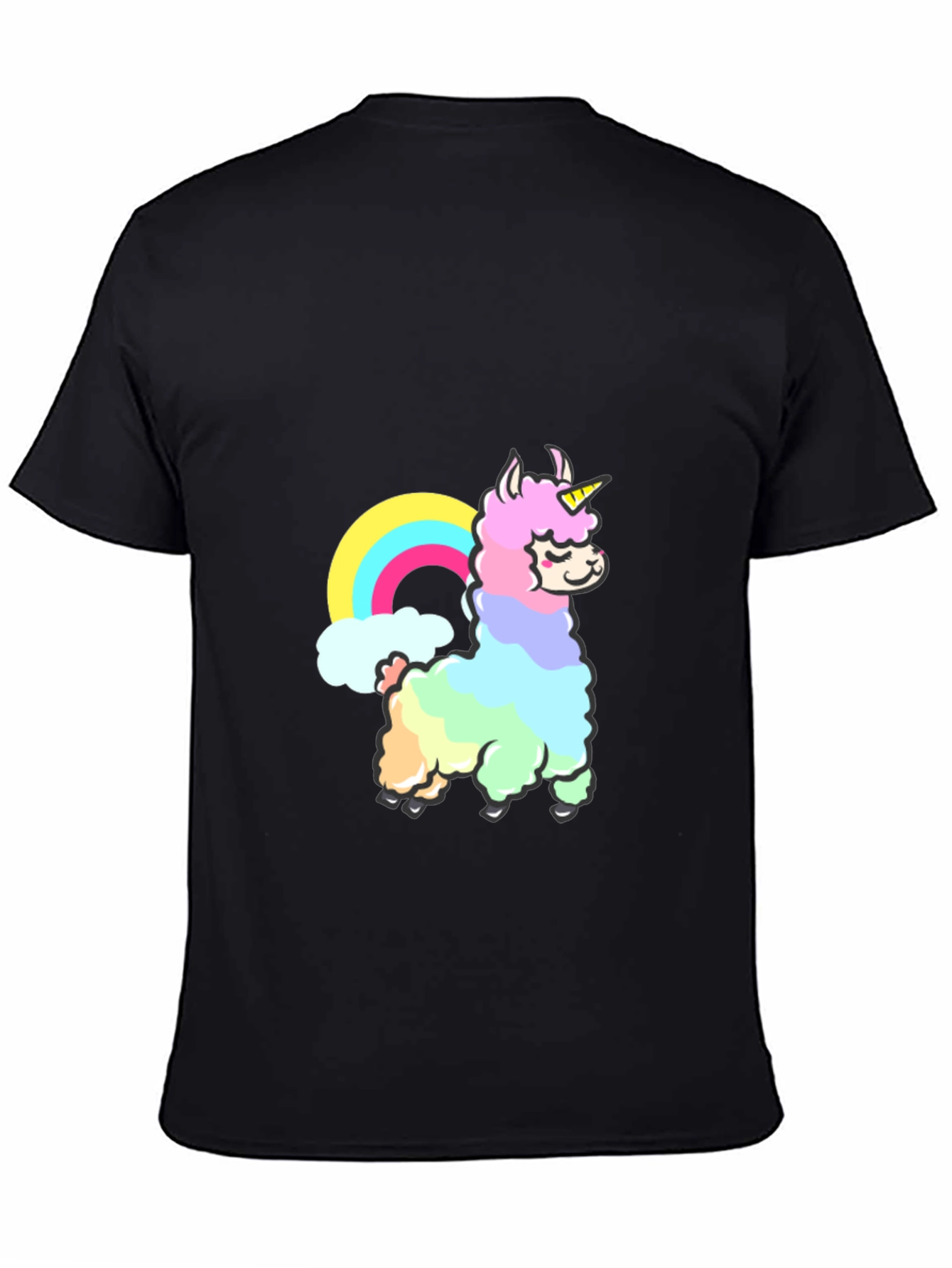 Rainbow Llama Unicorn Graphic T-Shirt