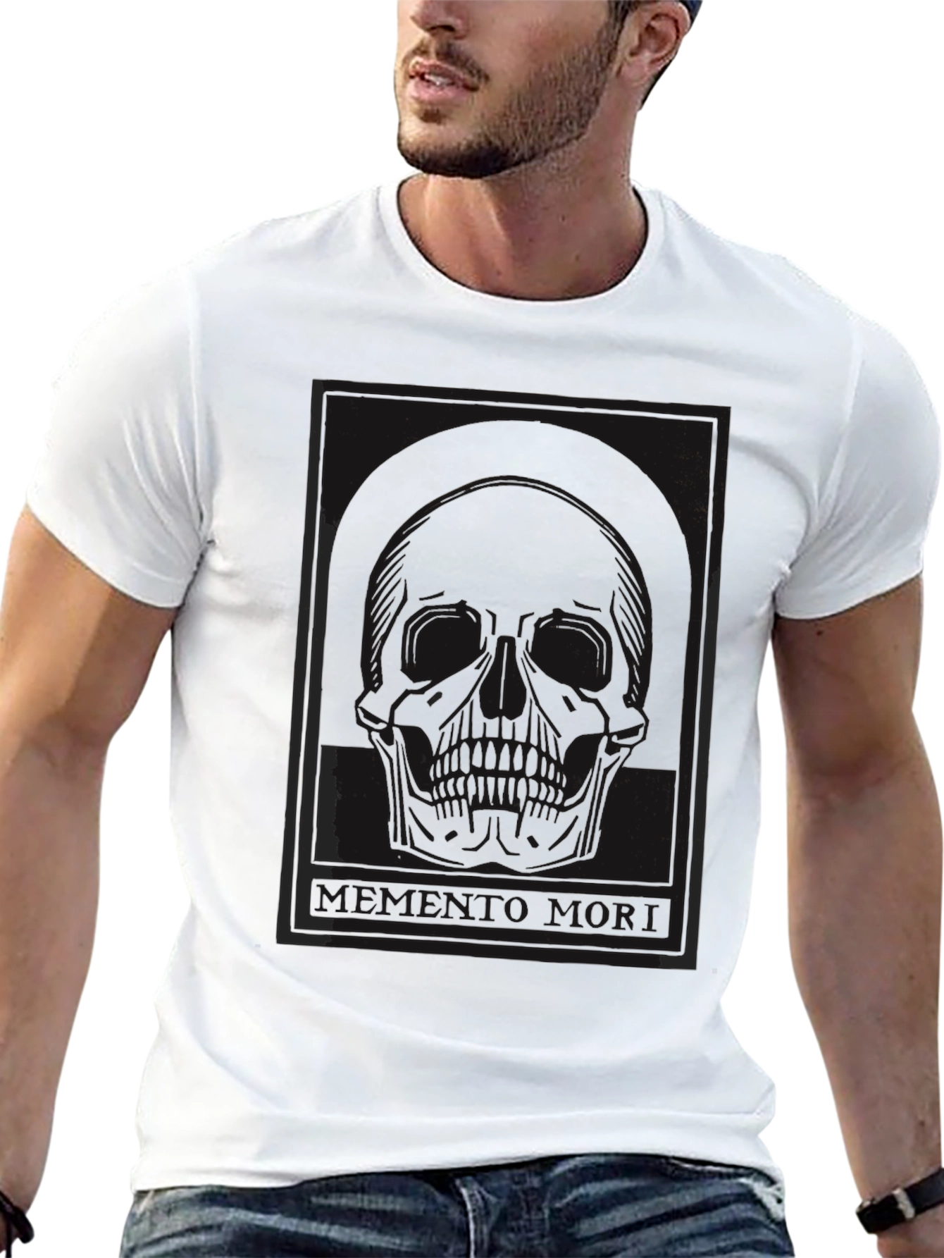 Memento Mori Skull T-Shirt - Dark Graphic Tee