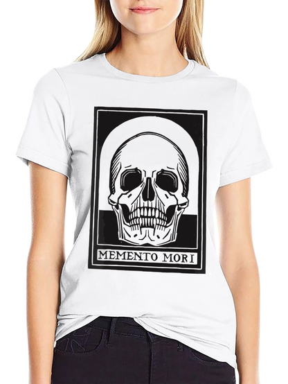 Memento Mori Skull T-Shirt - Dark Graphic Tee