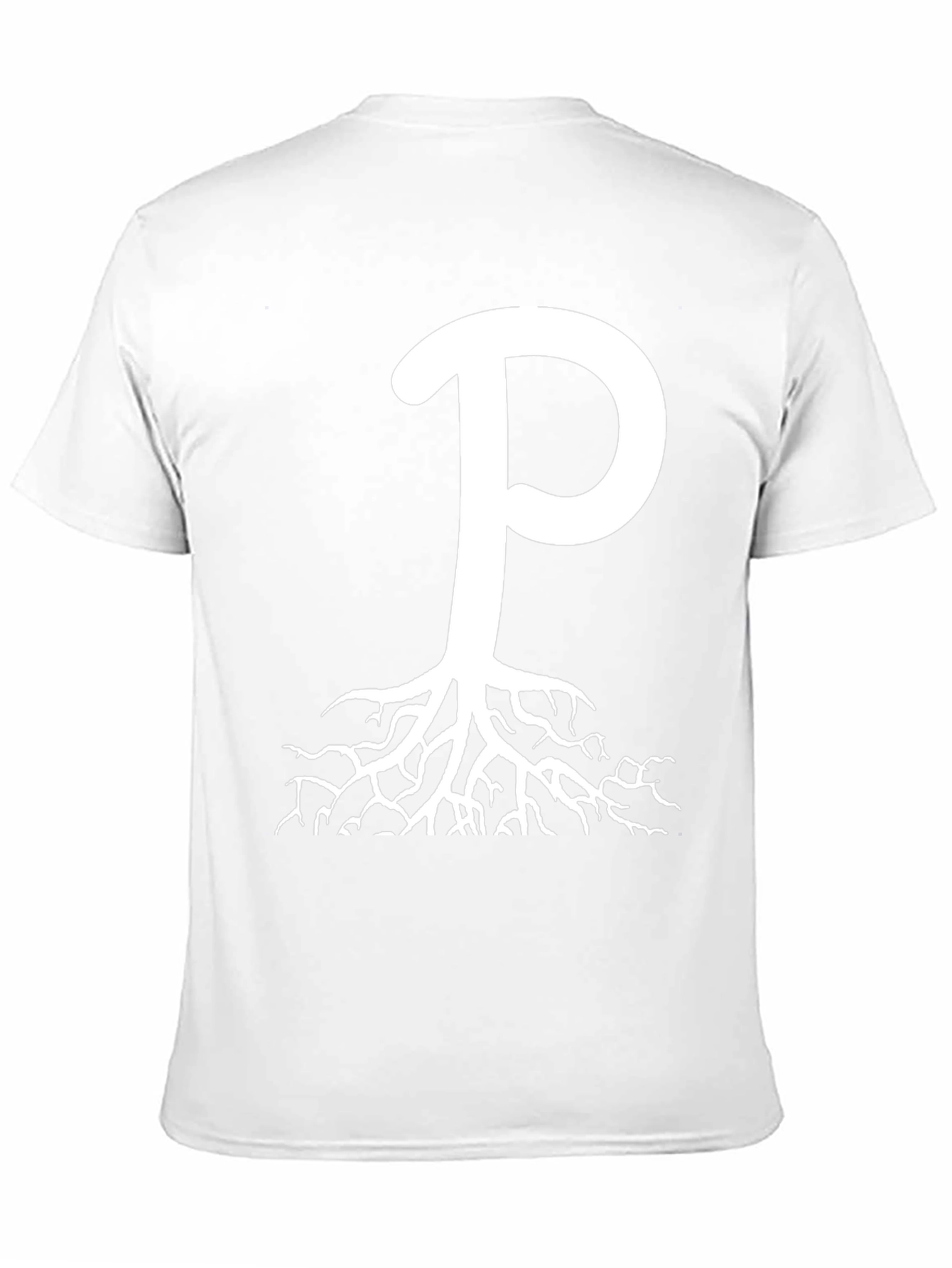 Rooted P Graphic Tee - Black Cotton Blend
