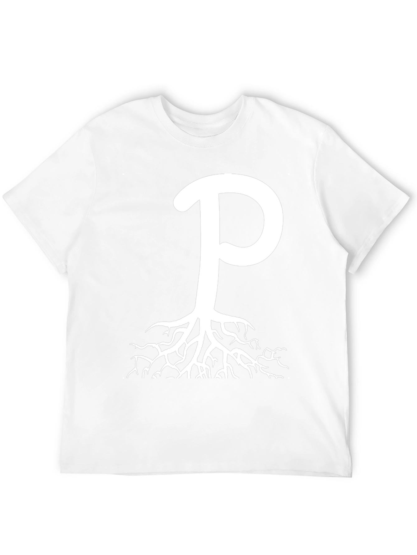 Rooted P Graphic Tee - Black Cotton Blend