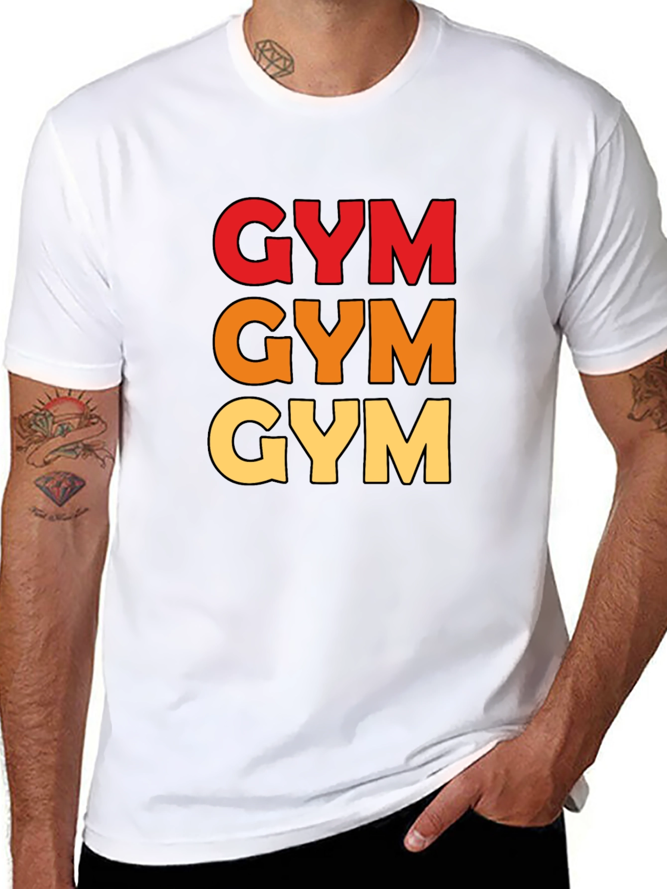 Triple GYM Text Tee - Workout Ready