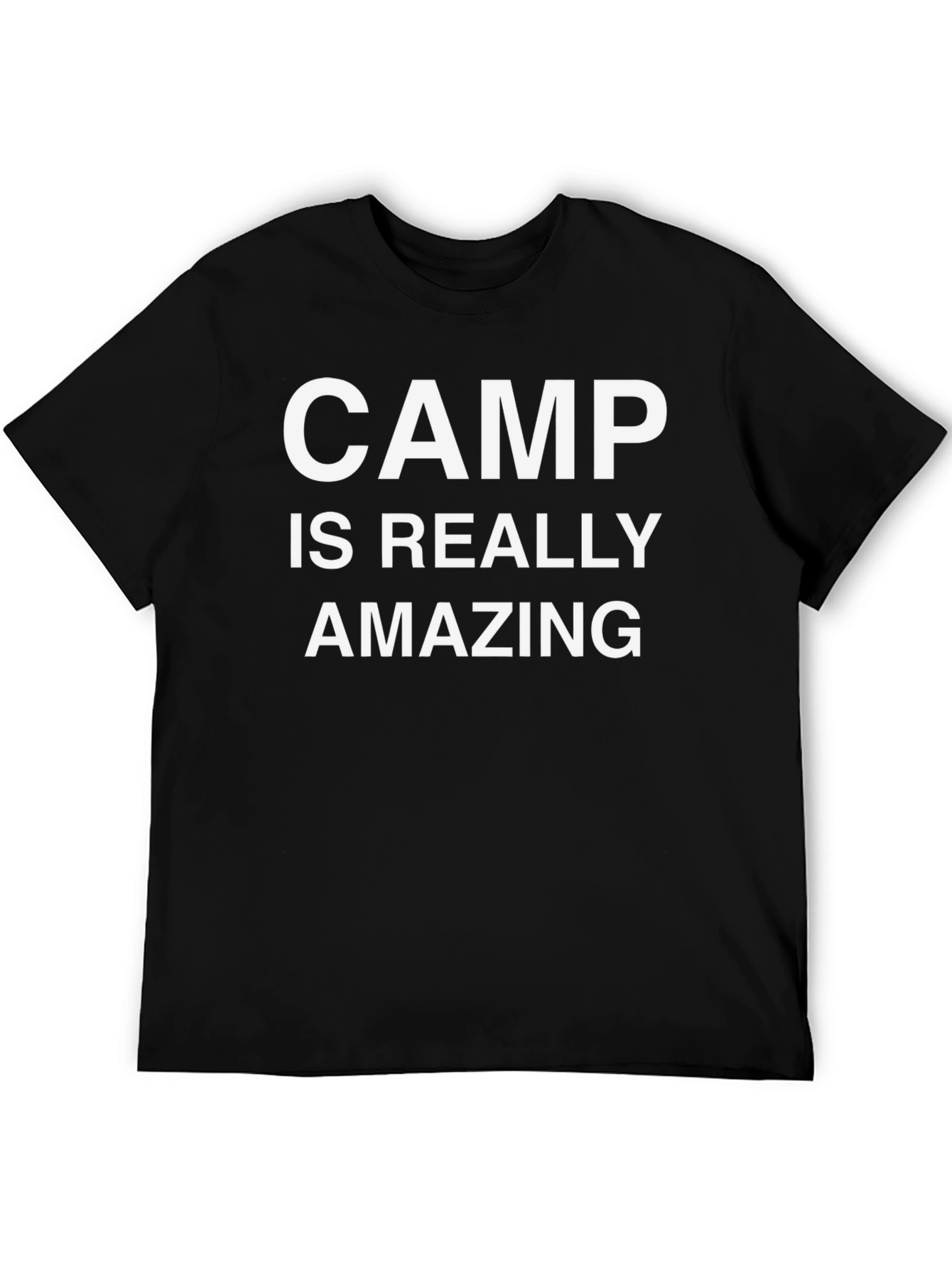 Camp Is Really Amazing Black Graphic T-Shirt
