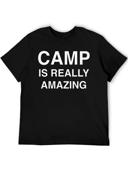 Camp Is Really Amazing Black Graphic T-Shirt