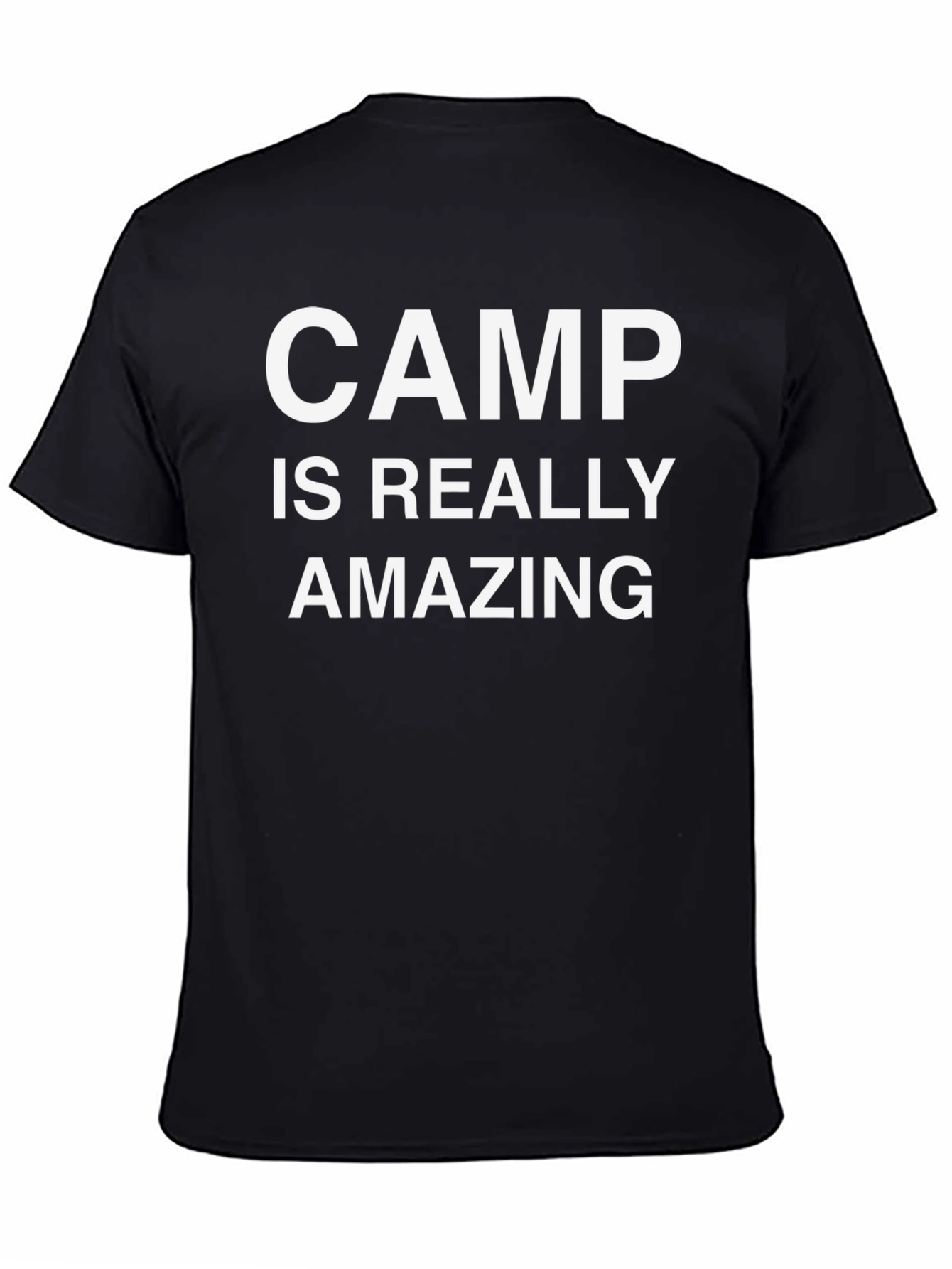 Camp Is Really Amazing Black Graphic T-Shirt