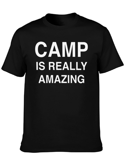 Camp Is Really Amazing Black Graphic T-Shirt