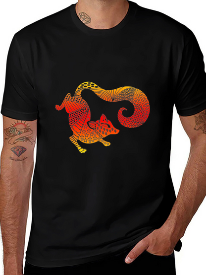 Fox Graphic Black T-Shirt Unique Design